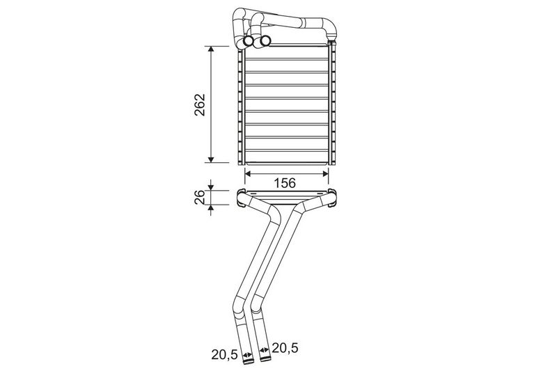 Heat Exchanger, interior heating VALEO 811655