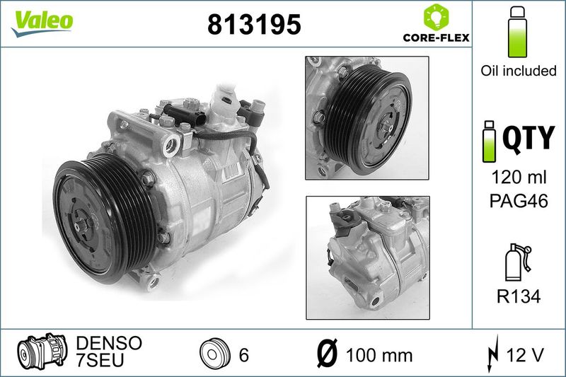 Compressor, air conditioning VALEO 813195