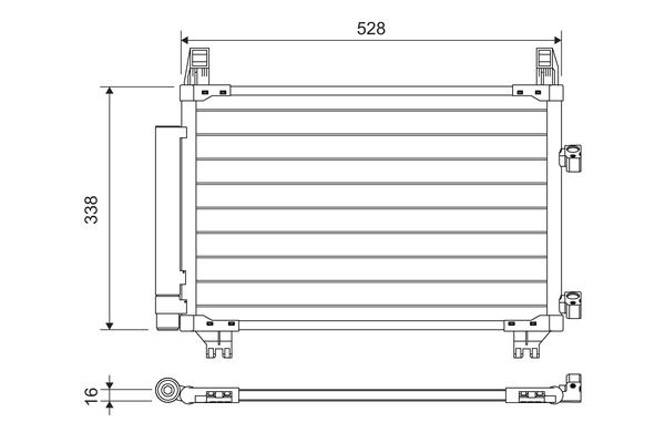 Kondensor, luftkonditionering VALEO 814223