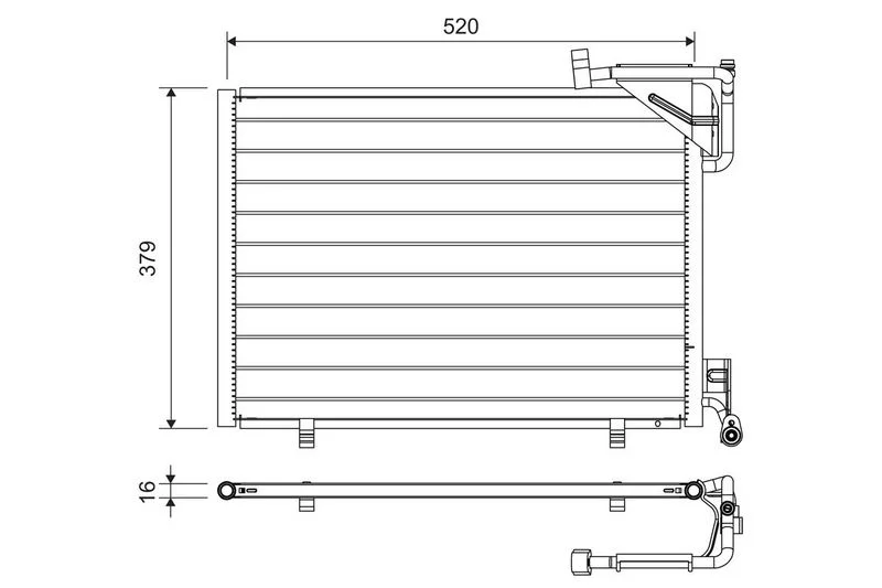 Condenser, air conditioning VALEO 814297