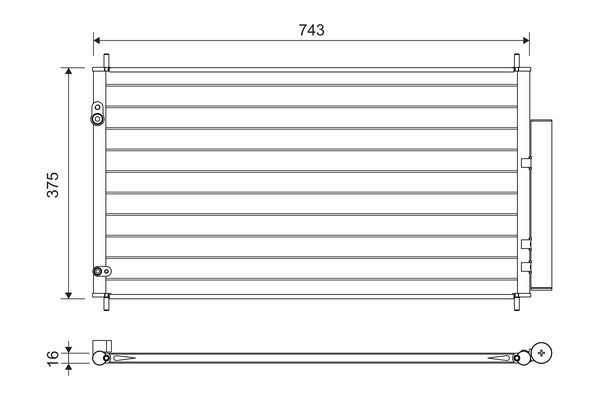 Condenser, air conditioning VALEO 822606