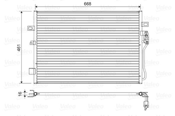 Kondensor, luftkonditionering VALEO 822625