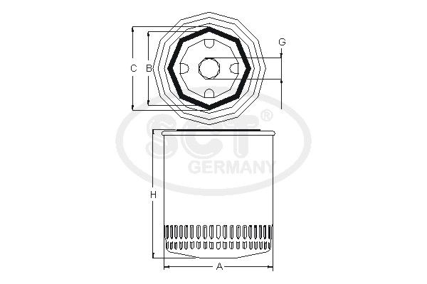 Alyvos filtras SCT - MANNOL SM111