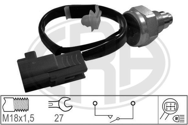 Перемикач, ліхтар заднього ходу ERA 330749