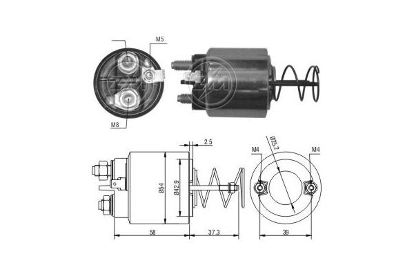 Solenoidinis jungiklis, starteris ERA ZM1492