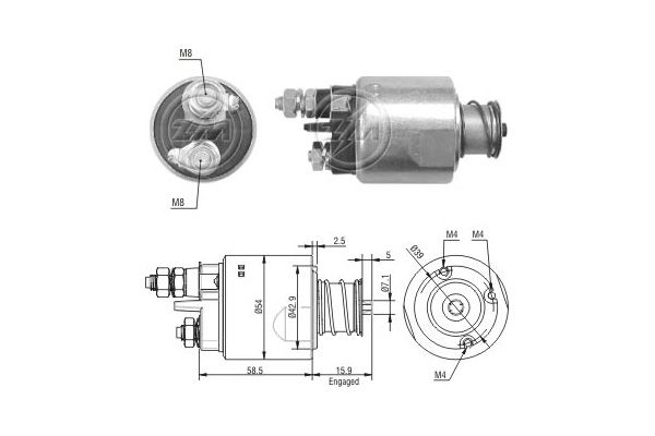 Solenoidinis jungiklis, starteris ERA ZM1495