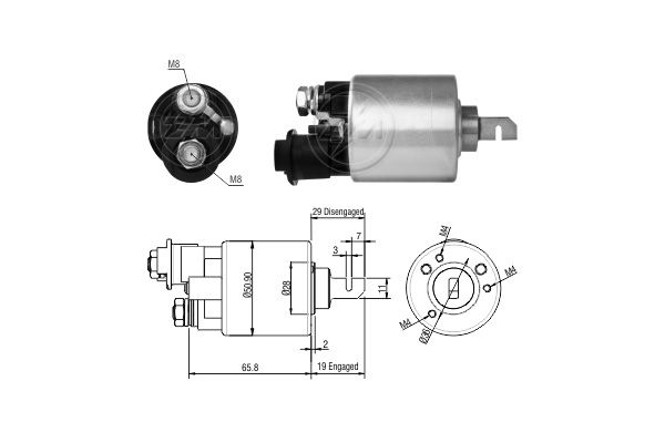 Solenoidinis jungiklis, starteris ERA ZM1608