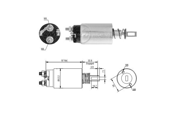 Solenoid Switch, starter ERA ZM1982