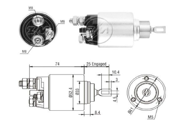 Solenoidinis jungiklis, starteris ERA ZM2381