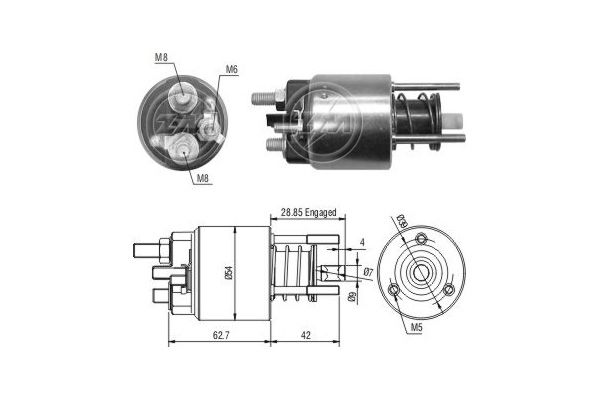 Solenoidinis jungiklis, starteris ERA ZM3395