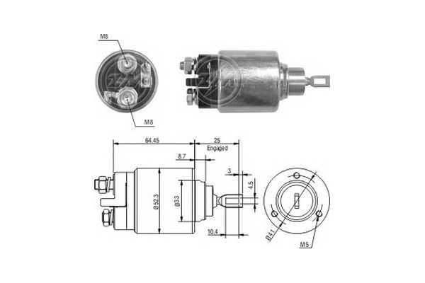 Solenoidinis jungiklis, starteris ERA ZM372