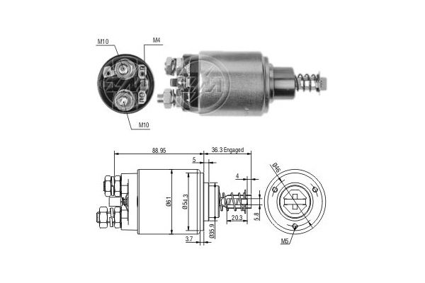 Solenoidinis jungiklis, starteris ERA ZM538