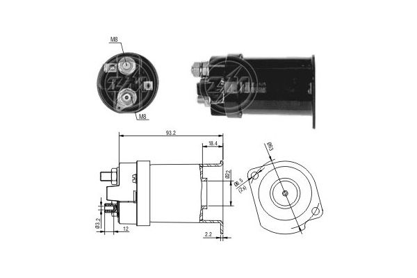 Solenoid Switch, starter ERA ZM556