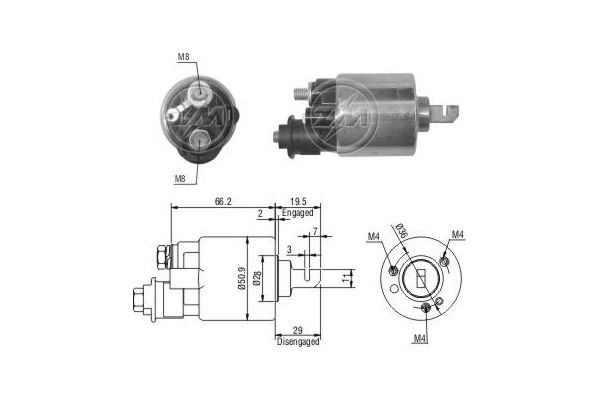 Solenoid Switch, starter ERA ZM609