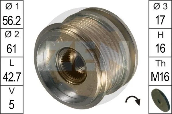 Alternator Freewheel Clutch ERA ZN5384