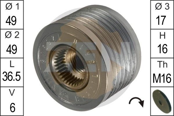 Alternator Freewheel Clutch ERA ZN5410