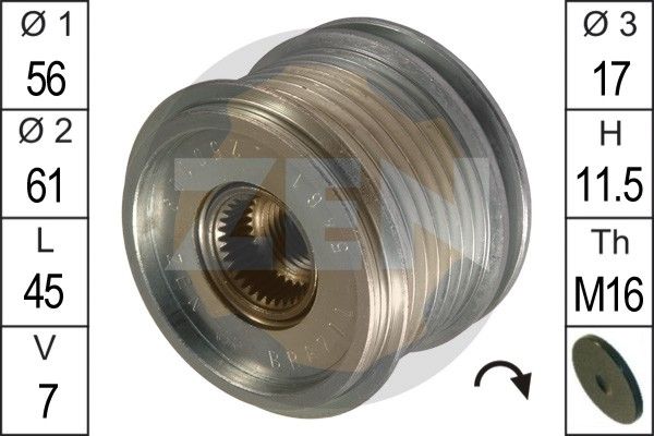 Alternator Freewheel Clutch ERA ZN5461