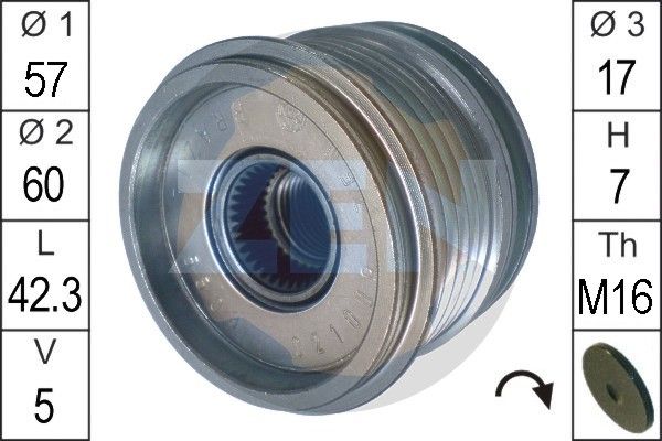 Alternator Freewheel Clutch ERA ZN5508