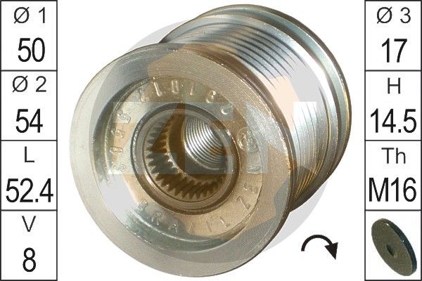 Alternator Freewheel Clutch ERA ZN5563