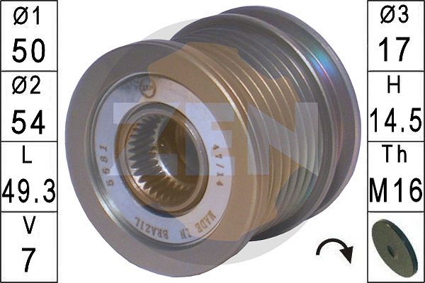 Alternator Freewheel Clutch ERA ZN5581