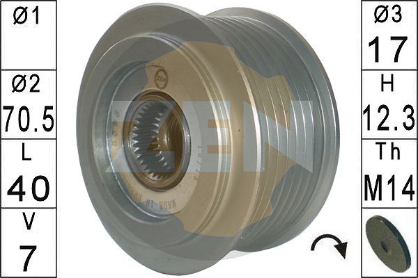 Alternator Freewheel Clutch ERA ZN5598
