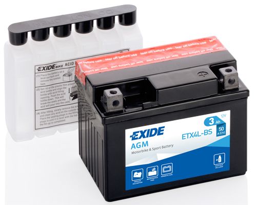 Стартерний акумулятор EXIDE ETX4L-BS