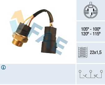Temperature Switch, radiator fan FAE 38220