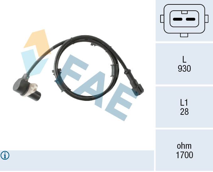 Sensor, wheel speed FAE 78579