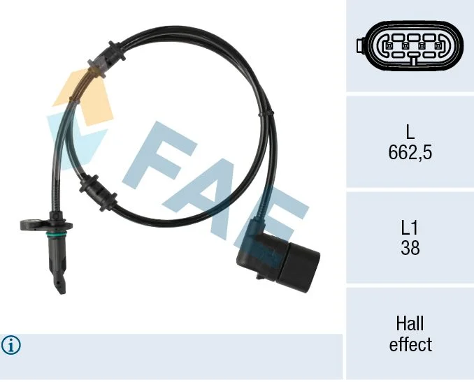 Jutiklis, rato greitis FAE 78812