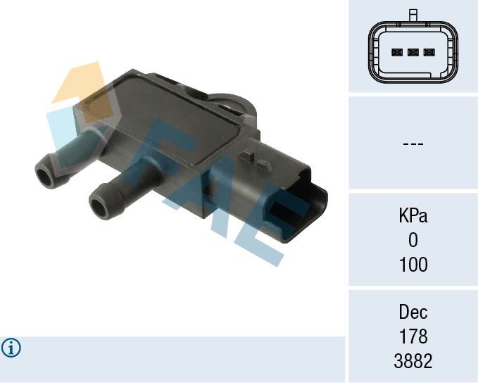 Sensor, exhaust pressure FAE 16162