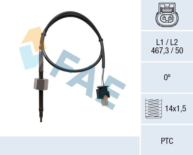 Sensor, exhaust gas temperature FAE 68071