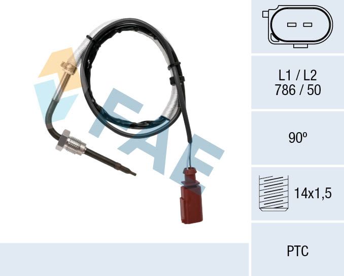 Sensor, exhaust gas temperature FAE 68089