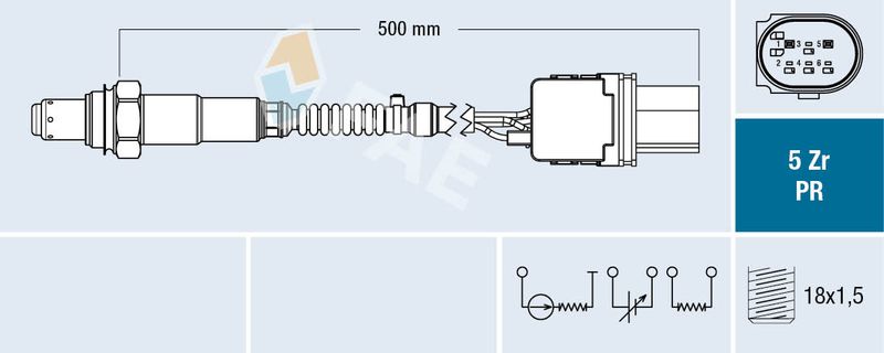 Кисневий датчик FAE 75060