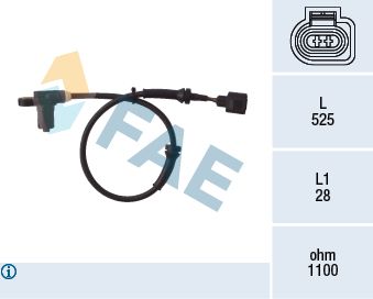 Sensor, wheel speed FAE 78003