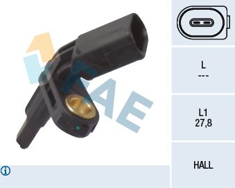 Sensor, wheel speed FAE 78012