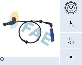 Sensor, wheel speed FAE 78014