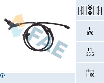 Sensor, wheel speed FAE 78015