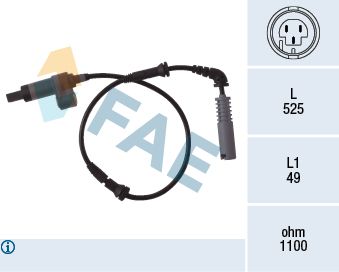 Sensor, wheel speed FAE 78018