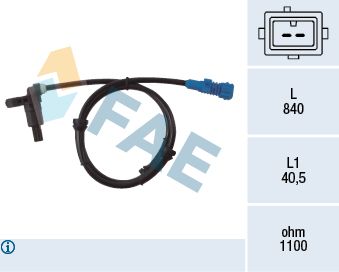 Датчик, кількість обертів колеса FAE 78022