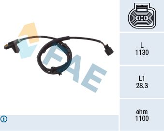 Sensor, wheel speed FAE 78025