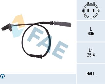 Датчик, кількість обертів колеса FAE 78042