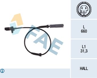 Датчик, кількість обертів колеса FAE 78044