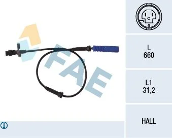 Jutiklis, rato greitis FAE 78045