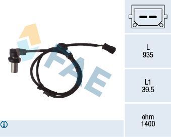 Датчик, кількість обертів колеса FAE 78071