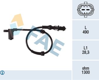 Датчик, кількість обертів колеса FAE 78077