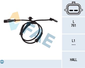 Sensor, wheel speed FAE 78096