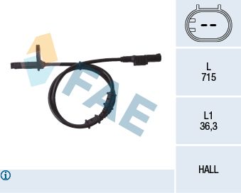 Sensor, wheel speed FAE 78107