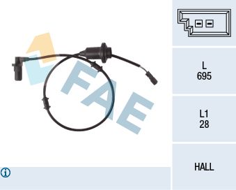 Sensor, wheel speed FAE 78108