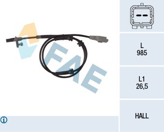 Sensor, wheel speed FAE 78118