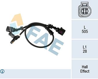 Sensor, wheel speed FAE 78296